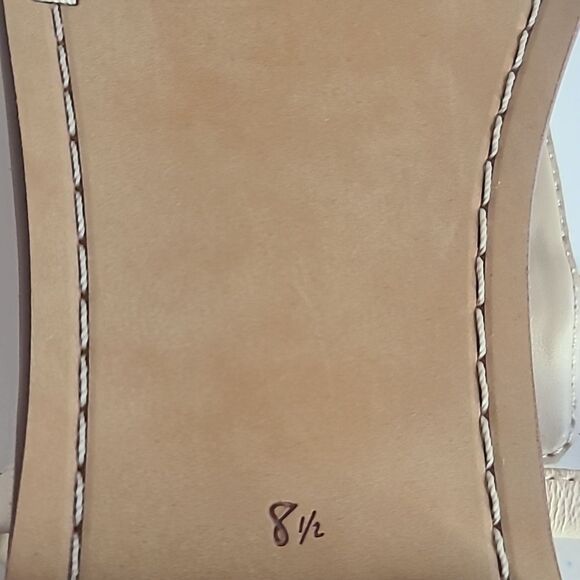 Sam Edelman gigi signet womens Leather C Ivory Thong Toe Sandal Size 9 - Picture 14 of 15